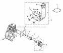 Carburetor-FuelTank Diagram and Parts List for UT-20683  Homelite Trimmer