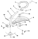 Page E Diagram and Parts List for UT-20688  Homelite Trimmer
