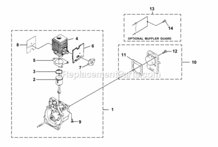 Page G Diagram and Parts List for UT-20725  Homelite Trimmer