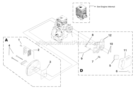 Mufflerá-áAiráCleaner Diagram and Parts List for UT-20760 S/N MB0849999 Homelite Trimmer