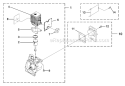 Engine Internal Diagram and Parts List for UT-20772  Homelite Trimmer