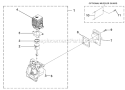 Part Location Diagram of 6457005 Homelite Cylinder 25CC