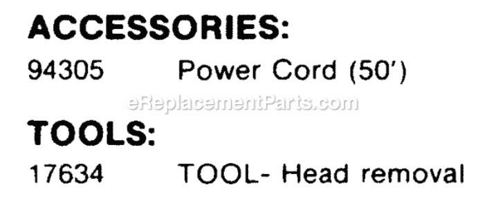 Tools_And_Accessories Diagram and Parts List for UT-21511  Homelite Trimmer
