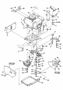 Engine_And_Drive Diagram and Parts List for UT-32015  Homelite Lawn Tractor