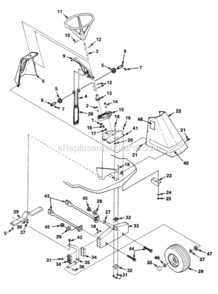 Steering_And_Mower_Lift Diagram and Parts List for UT-32016-A  Homelite Lawn Tractor