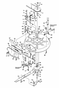 Mower Diagram and Parts List for UT-32018  Homelite Lawn Tractor