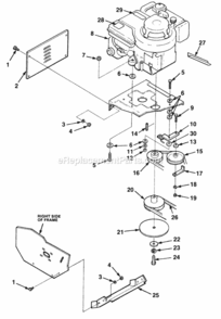 Part Location Diagram of JA350929 Homelite Washer- Engine
