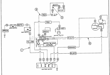 Wiring_Diagram_Electric_Start Diagram and Parts List for UT-32024  Homelite Lawn Tractor