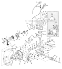 Engine Diagram and Parts List for UT-35021-A  Homelite Snow Blower