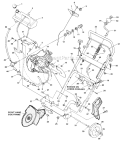 Handles and Tank Diagram and Parts List for UT-35021-A  Homelite Snow Blower