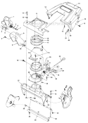 Housing and Chute Diagram and Parts List for UT-35021-A  Homelite Snow Blower