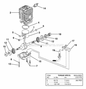 Engine_Internal_-_Oil_Pump Diagram and Parts List for UT-74125-D  Homelite Chainsaw