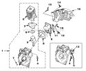 Engine Internal Diagram and Parts List for UT08017F  Homelite Leaf Blower / Vacuum