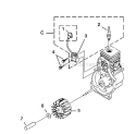 Ignition W/ Rotor Diagram and Parts List for UT08096  Homelite Leaf Blower / Vacuum