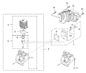 A - Engine Internal Diagram and Parts List for UT08103  Homelite Leaf Blower / Vacuum