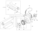 F - Volute, Fan & Tubes Diagram and Parts List for UT08103  Homelite Leaf Blower / Vacuum