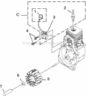 Ignition W/ Rotor Diagram and Parts List for UT08110A  Homelite Leaf Blower / Vacuum