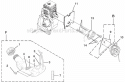 Carburetor And Fuel Tank Diagram and Parts List for UT08110A  Homelite Leaf Blower / Vacuum