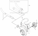 Volute, Fan And Tubes Diagram and Parts List for UT08110A  Homelite Leaf Blower / Vacuum