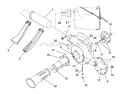 Volute Fan And Tubes Diagram and Parts List for UT08932  Homelite Leaf Blower / Vacuum