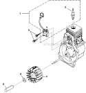 Ignition And Rotor Diagram and Parts List for UT08934B  Homelite Leaf Blower / Vacuum