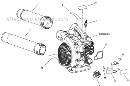 General_Assembly Diagram and Parts List for UT09526  Homelite Leaf Blower / Vacuum