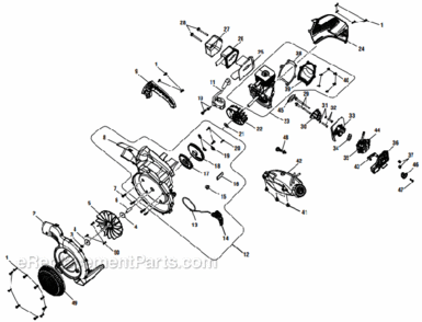 Page B Diagram and Parts List for UT09526  Homelite Leaf Blower / Vacuum
