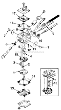 Carburetor Diagram and Parts List for UT10501-1  Homelite Chainsaw
