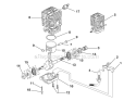 Engine Internal - Oil Pump Diagram and Parts List for UT10530A  Homelite Chainsaw