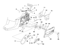 Clutch - Chain Brake - Drive Case Cover Diagram and Parts List for UT10858 23AVW/CC Homelite Chainsaw