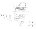 Muffler Assy Diagram and Parts List for UT13140  Homelite Edger