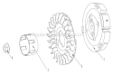 Fly Wheel Assy Diagram and Parts List for UT13140  Homelite Edger