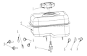 Fuel Tank Assy Diagram and Parts List for UT13140  Homelite Edger