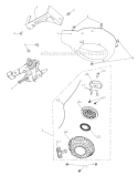 Engine Side Assy Diagram and Parts List for UT13140  Homelite Edger