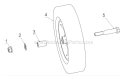 Fixed Rear Wheel Assembly Diagram and Parts List for UT13140  Homelite Edger