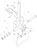 Quill Arm Assy Diagram and Parts List for UT13140  Homelite Edger