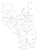 Handle Assy Diagram and Parts List for UT13140  Homelite Edger