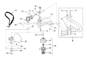 Shaft - Spool  String - Grass Deflector Diagram and Parts List for UT15181 K400 Homelite Trimmer