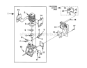 Engine Internal Diagram and Parts List for UT20661 T30C Homelite Trimmer