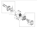 Muffler - Air Cleaner Diagram and Parts List for UT20661 T30C Homelite Trimmer