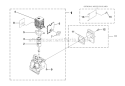 Engine Internal Diagram and Parts List for UT20692R ST2537S Homelite Trimmer