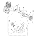 Carburetor - Fuel Tank Diagram and Parts List for UT20720 TrimLite Homelite Trimmer