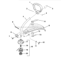 Shaft - Spool  String - Grass Deflector Diagram and Parts List for UT20742 K100 Homelite Trimmer