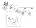 Carburetor - Fuel Tank Diagram and Parts List for UT20750 K200 Homelite Trimmer