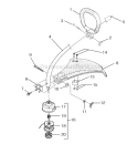Shaft - Spool  String - Grass Deflector Diagram and Parts List for UT20804 Trimlite Homelite Trimmer