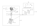Engine Internal Diagram and Parts List for UT20810 S1400 Homelite Trimmer