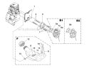Carburetor - Fuel Tank Diagram and Parts List for UT20813 ST2537S Homelite Trimmer