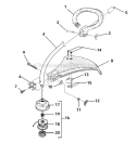 Shaft - Spool  String - Grass Deflector Diagram and Parts List for UT20817 ST2517CR Homelite Trimmer