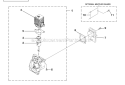 Engine Internal Diagram and Parts List for UT20930 Trimlite Homelite Trimmer