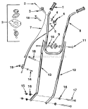 Part Location Diagram of 0107540 Homelite Throttle Cable Assembly W/Throttle Trigger